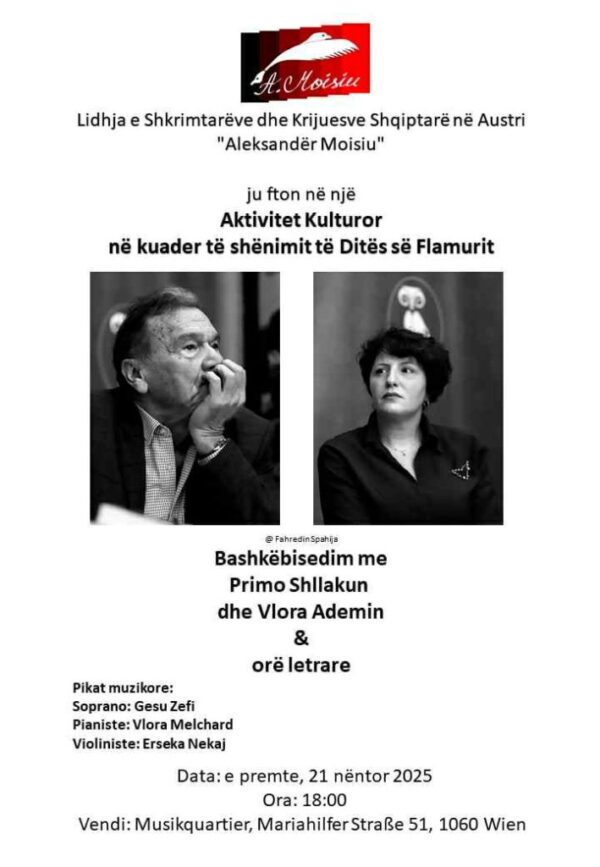 Vjenë: Festimet e 28 Nëntorit nisin me orë letrare dhe program artistik nga krijuesit shqiptarë